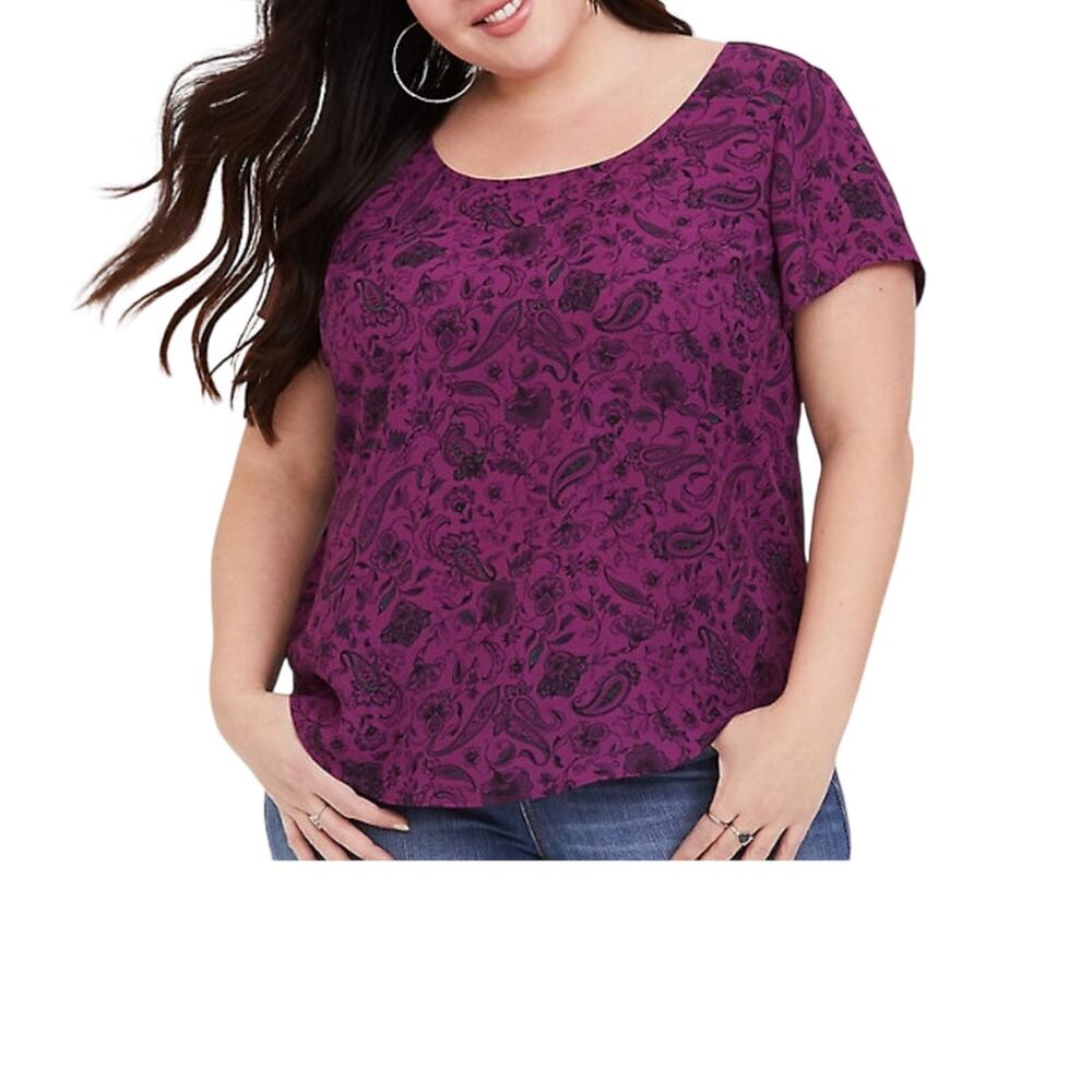 Torrid Abbey Cage Back Size 4 Purple Top